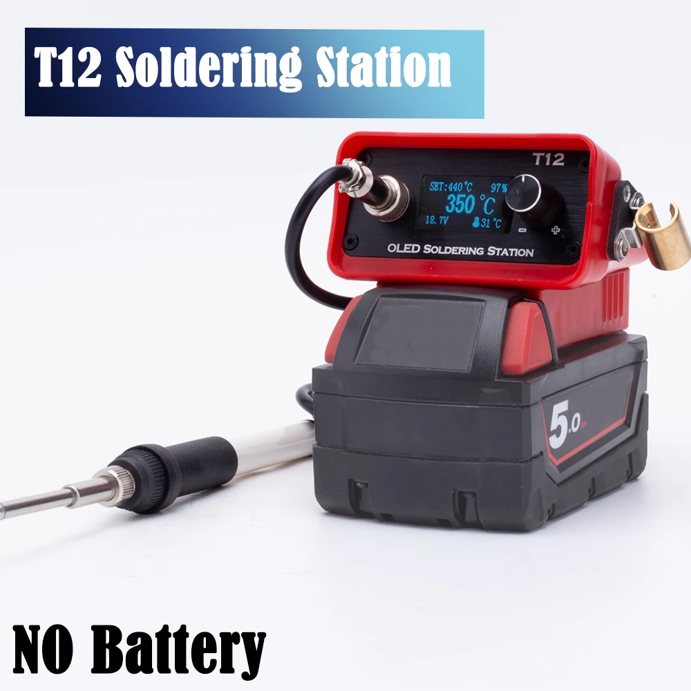 Milwaukee Drill M12 Fuel - OLED T12 무선 납땜 인두 스테이션